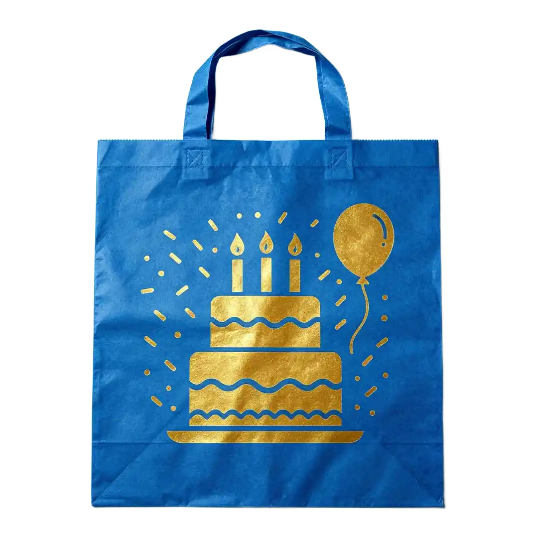 Tas spunbond ultah sablon 1 warna simpel elegan